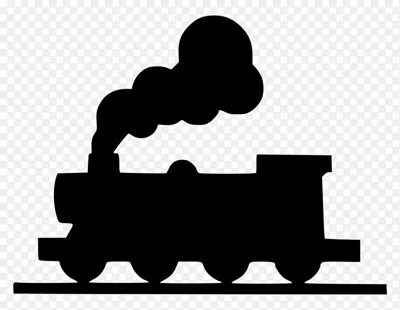铁路运输列车蒸汽机车剪影列车