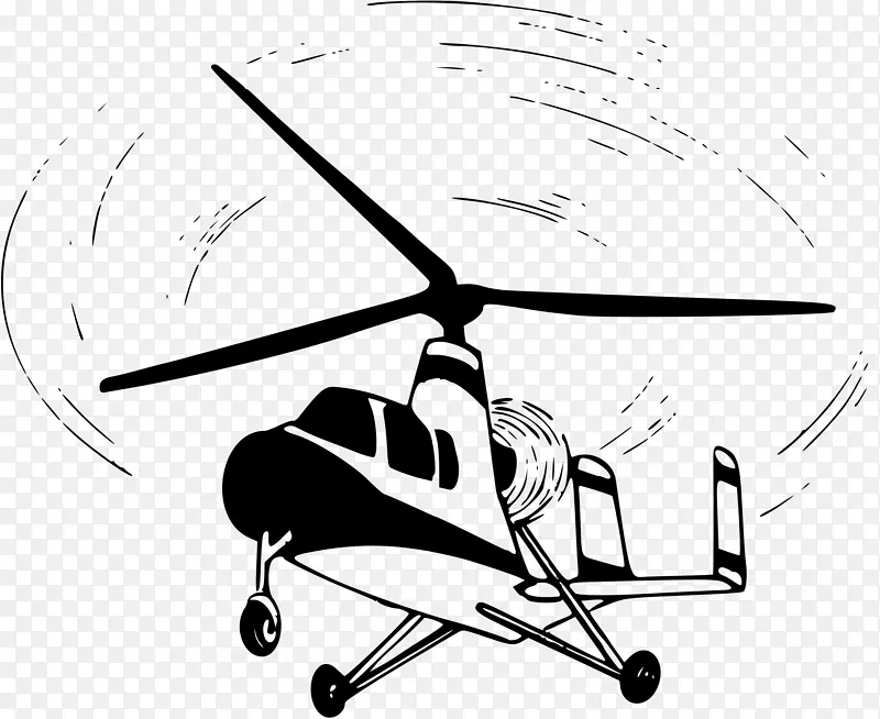 飞机自动陀螺直升机旋翼夹持艺术-飞机