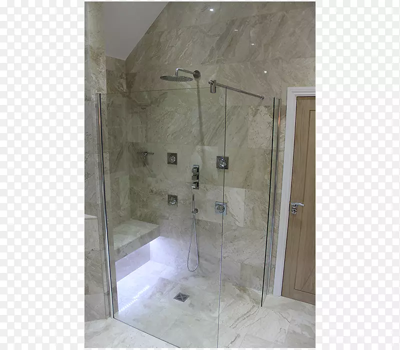 淋浴浴室大理石地板墙-淋浴