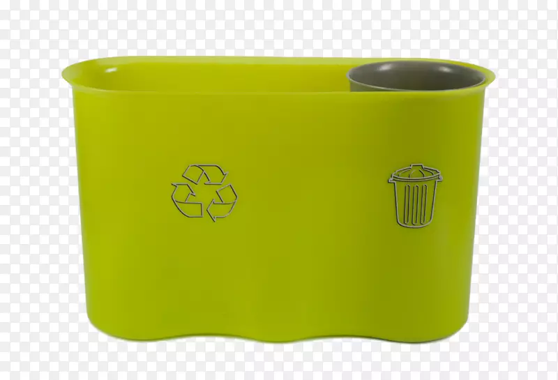 垃圾桶和废纸篮塑料回收废物分类.产品盒设计