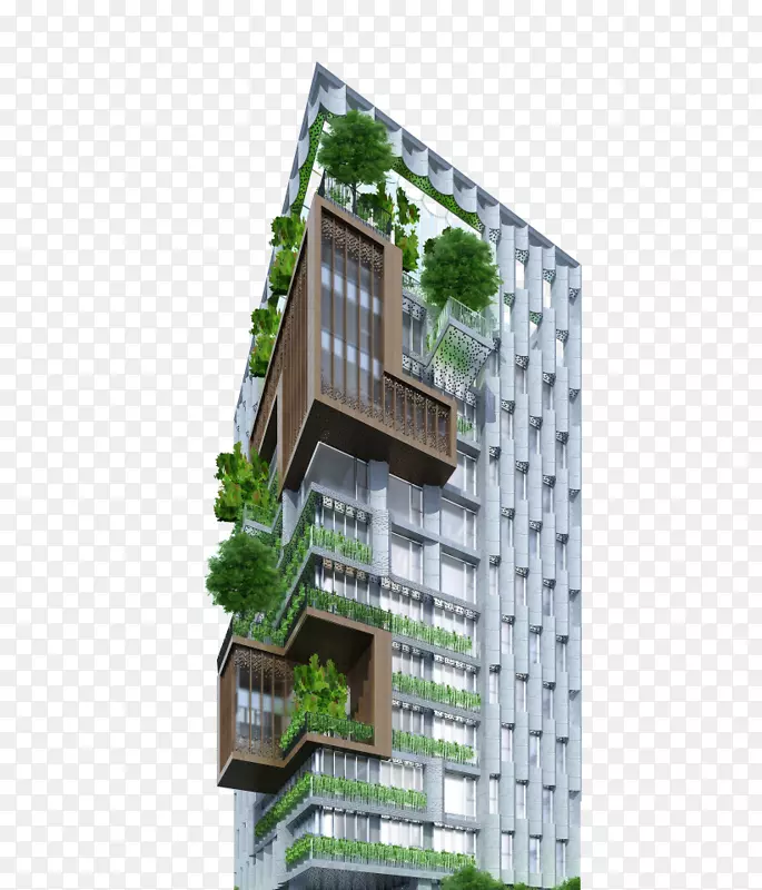 城市设计物业立面混合用途共管公寓-唐华