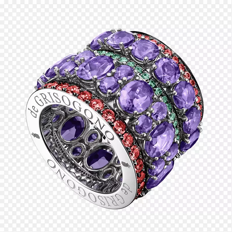 紫水晶珠宝首饰颜色戒指