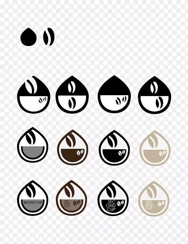 咖啡厅标志图形设计公司身份-咖啡