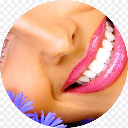 牙齿美白室内鞣制唇部人类牙齿美