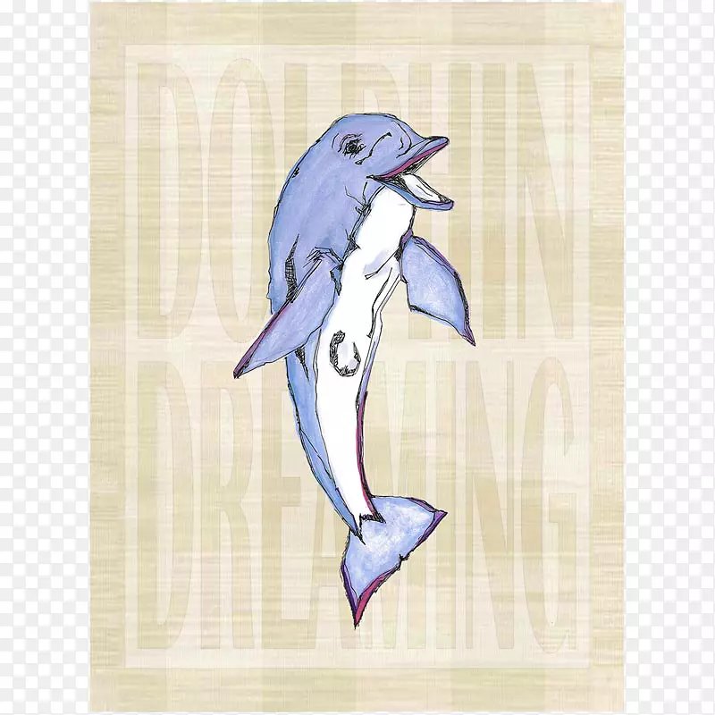 海豚企鹅钴蓝喙-金属标志