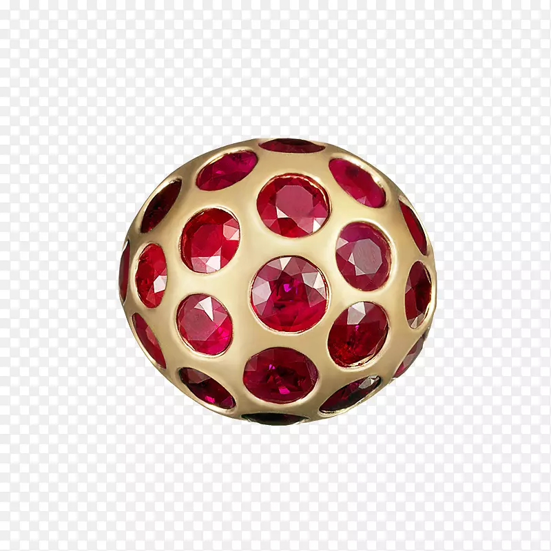 红宝石首饰戒指彩色黄金宝石-黄金泡沫