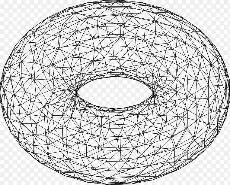 环面线框模型三维计算机图形计算机图标三维空间圆
