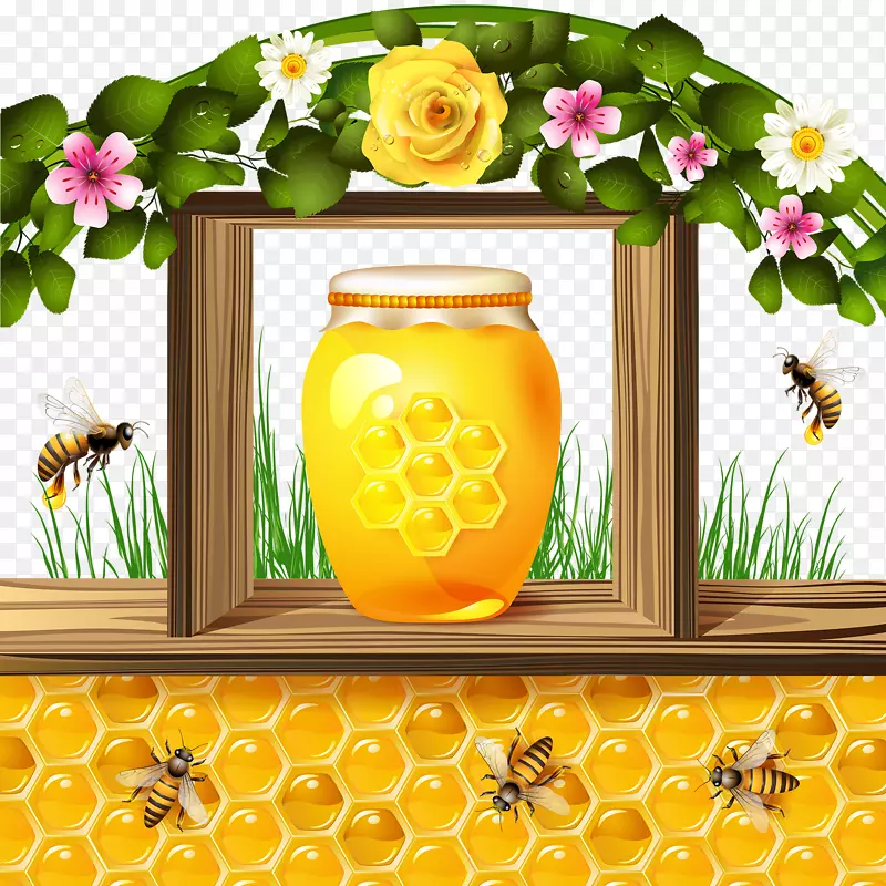 蜜蜂昆虫蜂巢大黄蜂-蜜蜂