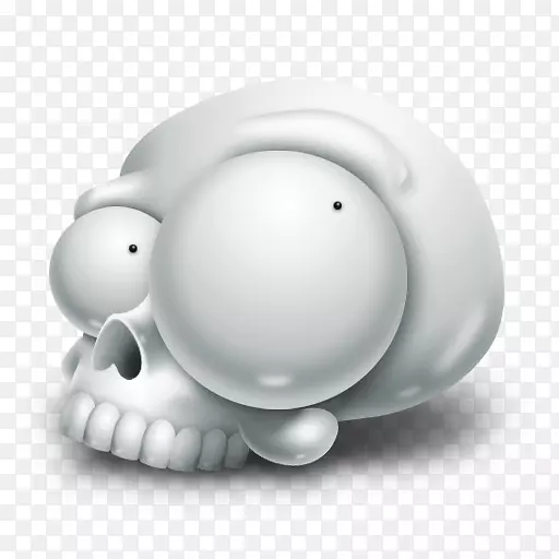 人类头盖骨象征符号，计算机图标，下巴-头骨