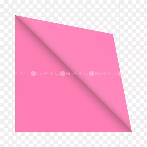 纸三角粉红m角