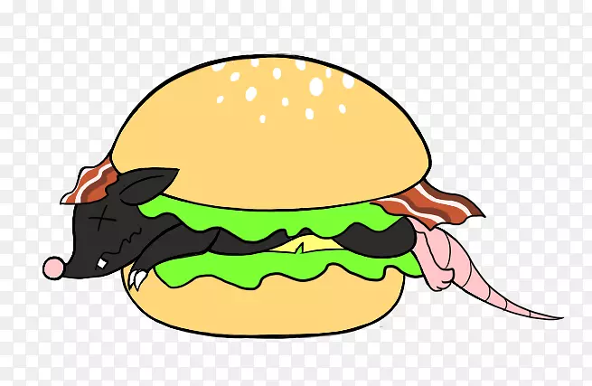 汉堡包鼠快餐芝士汉堡鸡肉三明治-汉堡卡通