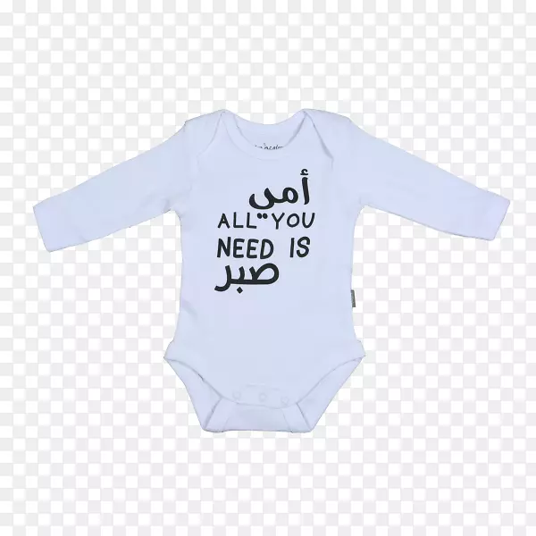 婴儿及幼童一件t恤袖子体装字体t恤