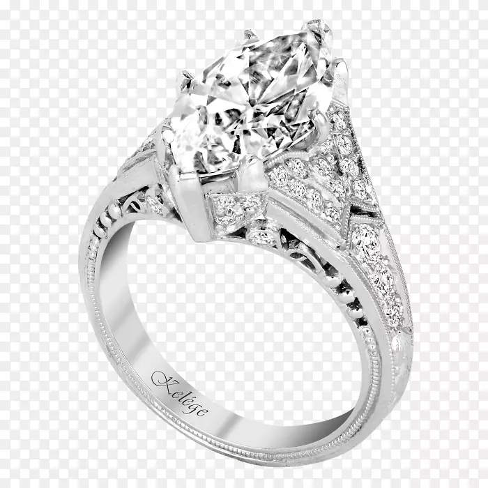 结婚戒指银身珠宝创意婚戒