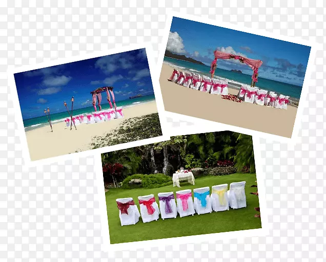夏威夷海滩结婚纸结婚装饰
