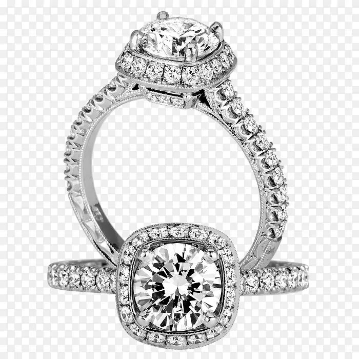 婚戒订婚戒指钻石切割-创意婚戒