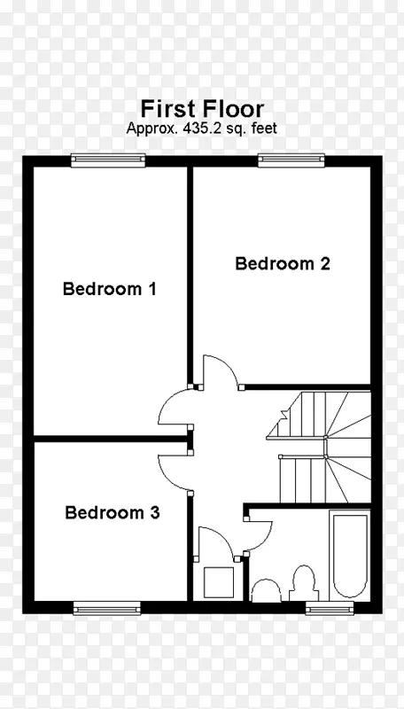 平面图开放式卧室公寓-公寓