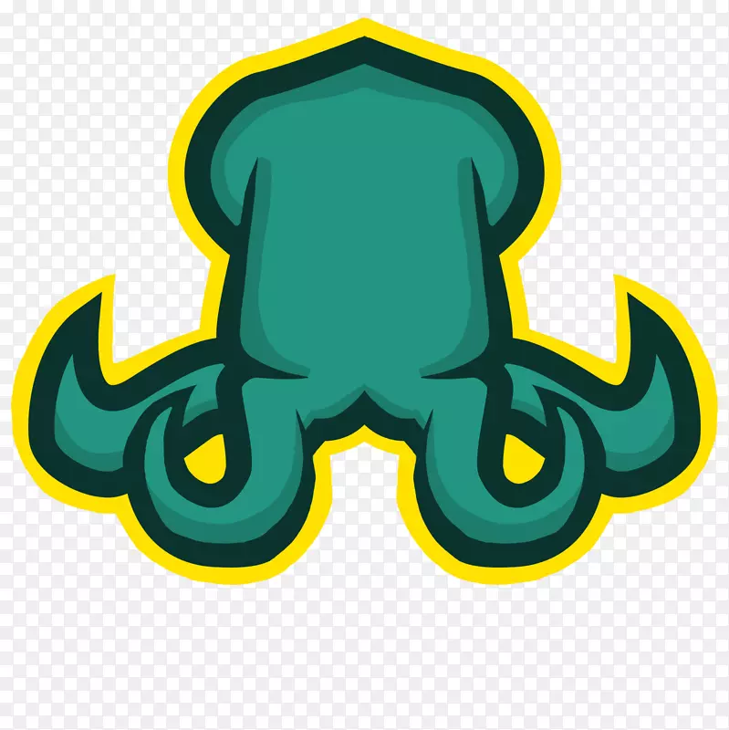 章鱼绿色剪贴画-设计