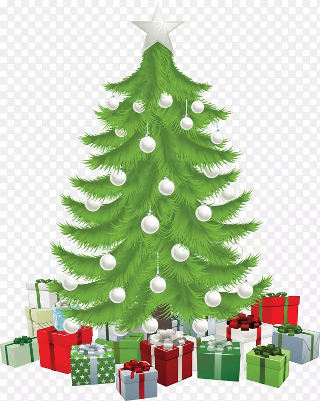 圣诞礼物圣诞树装饰剪贴画-礼物