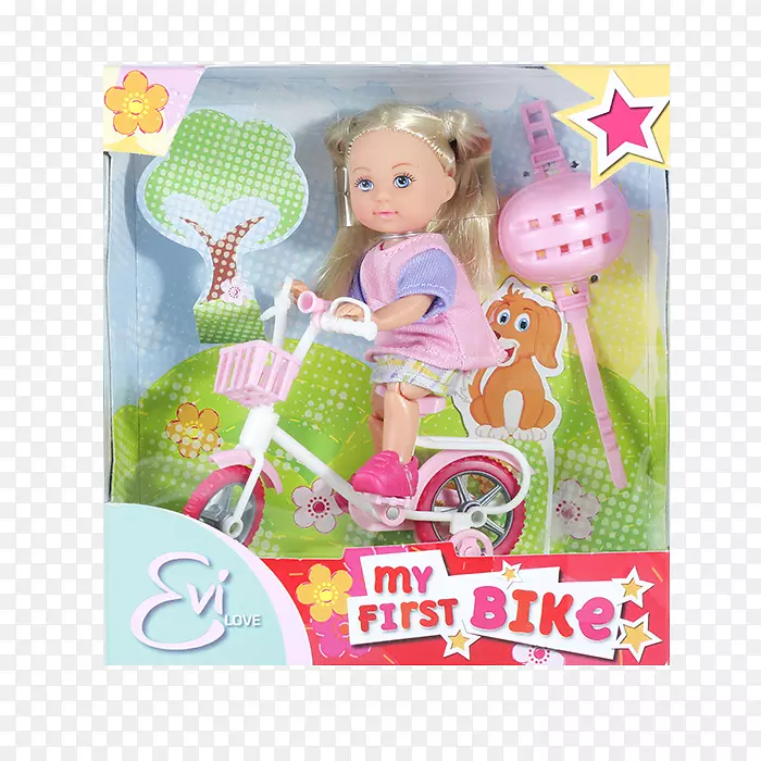 自行车娃娃，玩具套装，粉色m幼儿-自行车爱