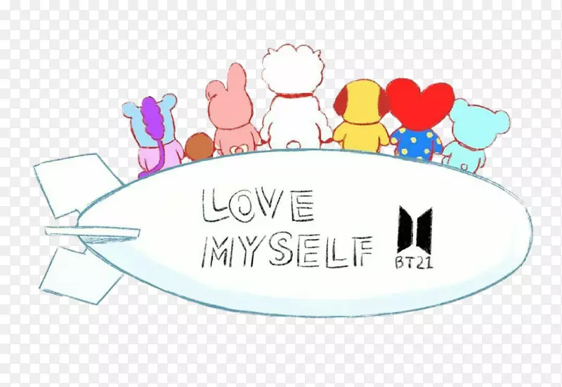 BTS爱你自己：她的桌面壁纸画k-pop-chimmy