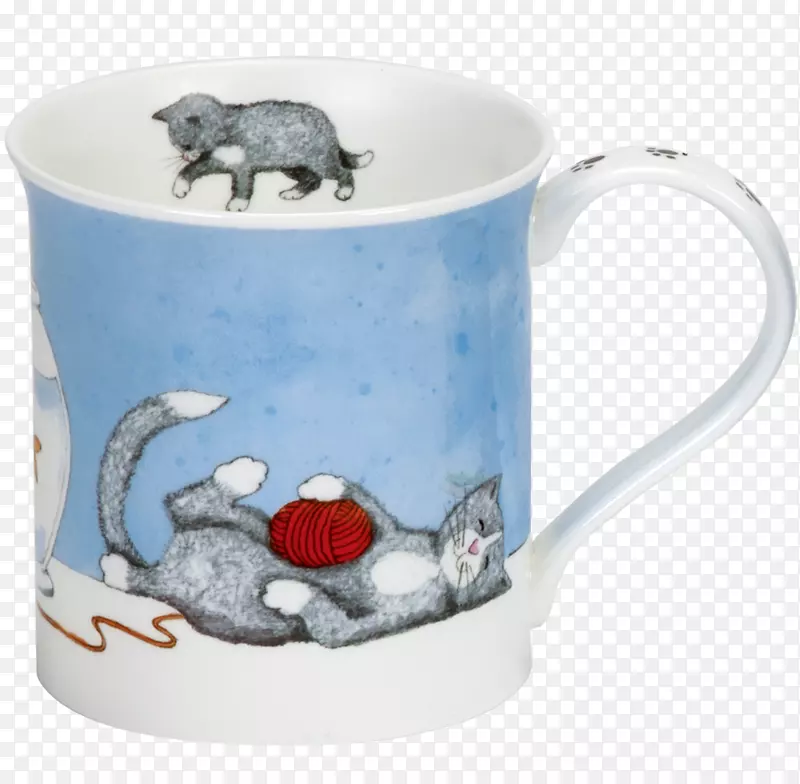 邓肯猫杯骨瓷茶杯猫