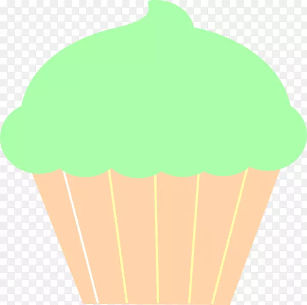冰淇淋锥绿夹艺术.纸杯蛋糕载体