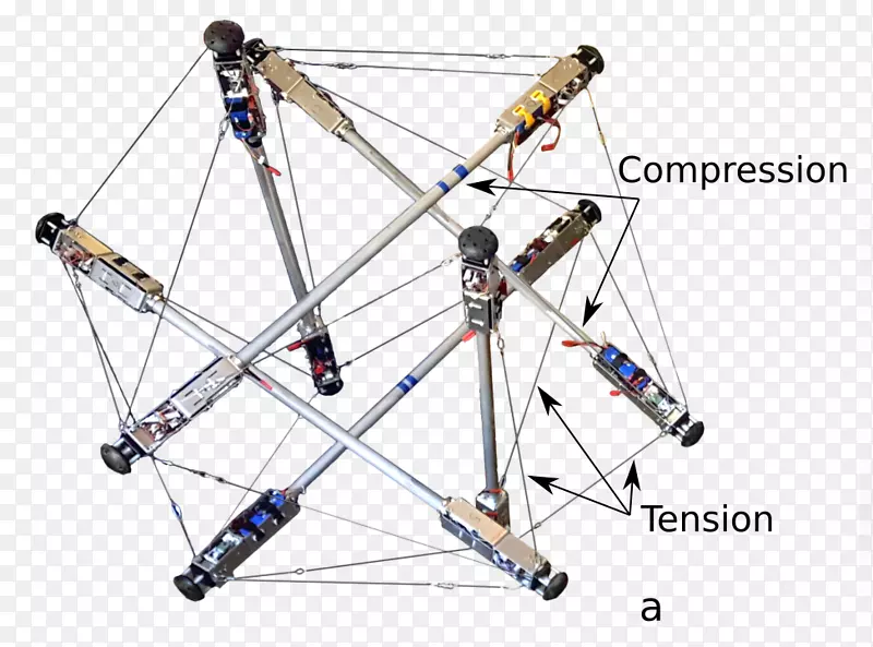 拉力针塔Kurilpa桥结构空间框架自配置模块化机器人