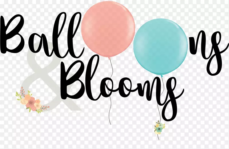 气球和鲜花花束丝带-气球