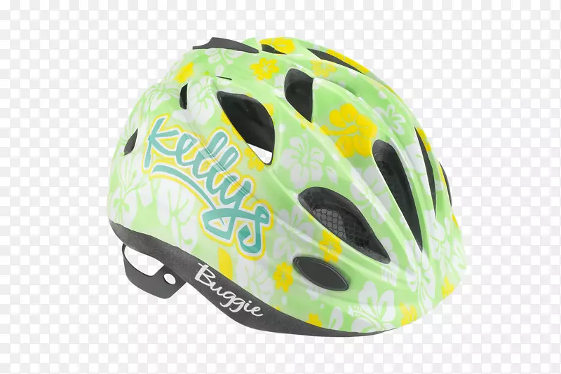自行车头盔绿色白色自行车头盔