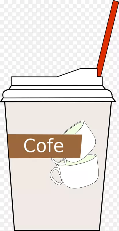 咖啡厅冰咖啡杯剪贴画-咖啡