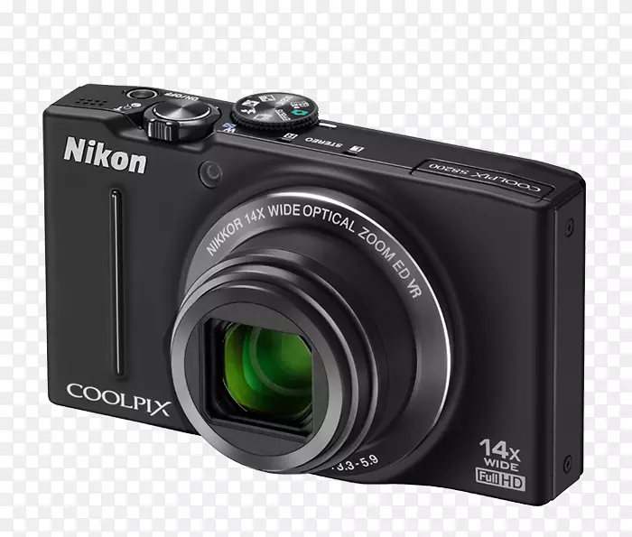 尼康Coolpix A 300 Nikon Coolpix S 8200点拍摄相机NIKKOR-照相机