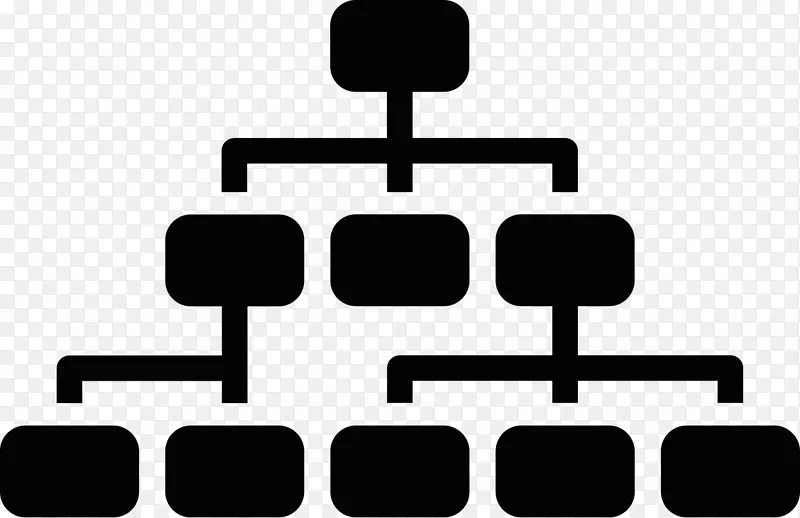 递阶组织结构业务计算机图标.组织结构图