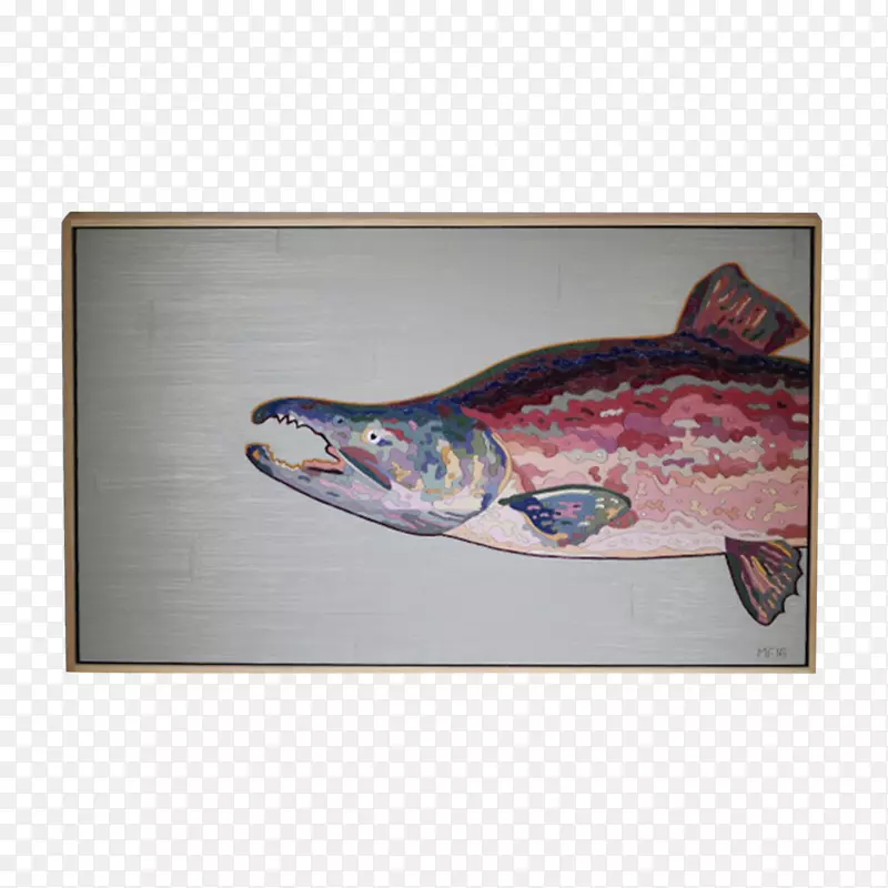 动物画矩形鱼画
