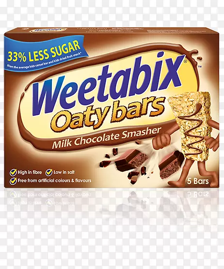 巧克力棒早餐谷类食品牛奶Weetabix-牛奶