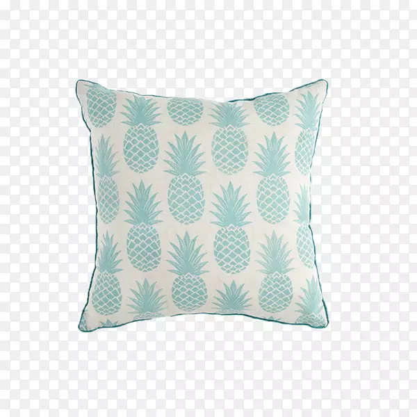投掷枕头垫绿松石-夏季菠萝