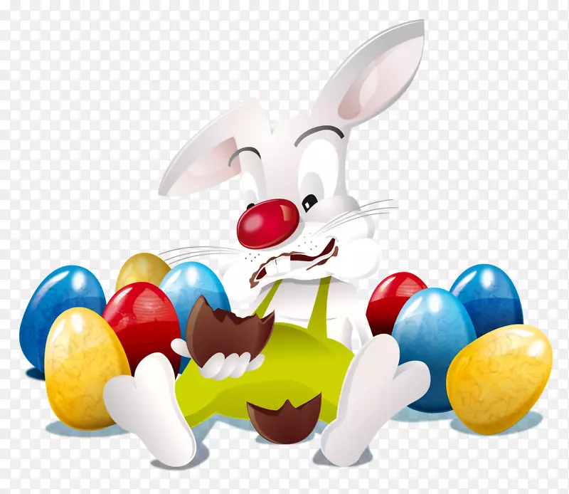 复活节兔子复活节快乐！复活节彩蛋明信片-复活节
