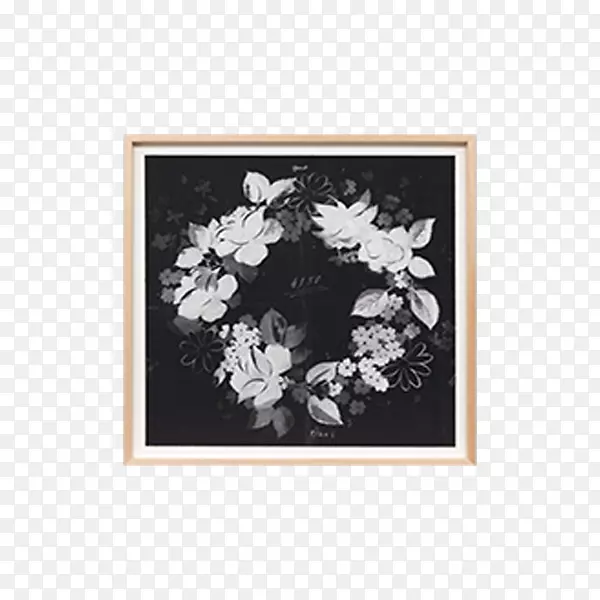 画框艺术墨尔本双胞胎水彩画黑色花