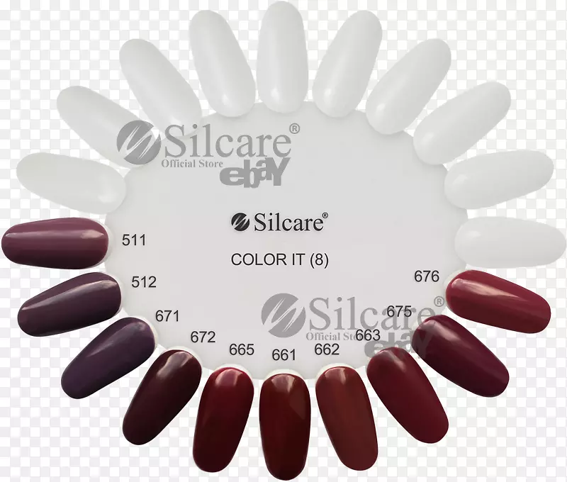 Lakier hybrydowy silcare sp.没有。SP.k。彩色漆器紫外线指甲套