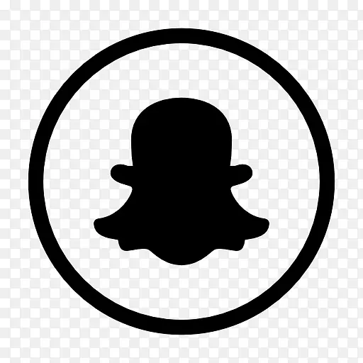 使用Snapchat徽标社交媒体黑白社交媒体