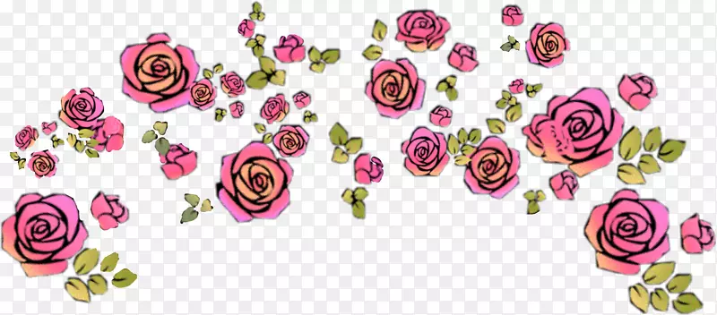 花园玫瑰花冠花环