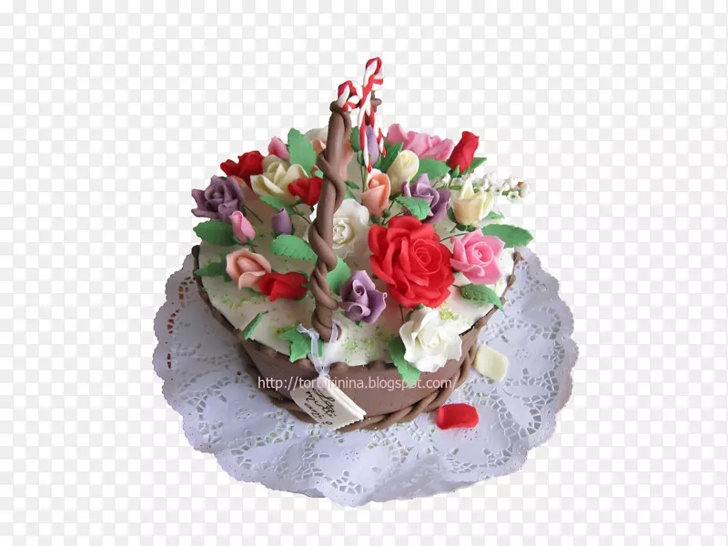 巧克力蛋糕花设计托皇家糖霜奶油-cu(蛋糕)