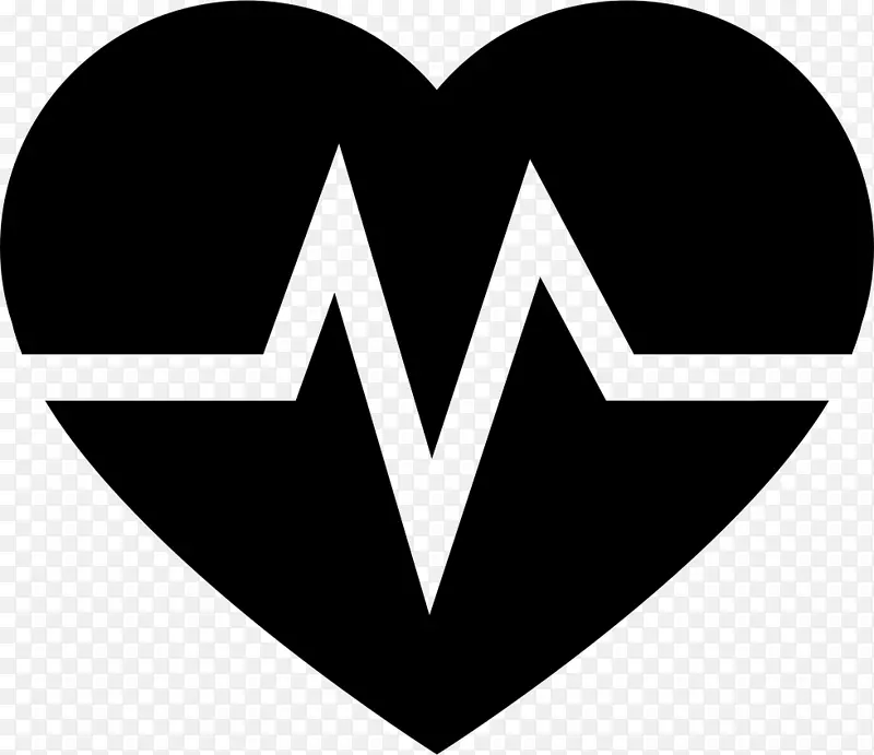 脉搏心率计算机图标心电图.心脏