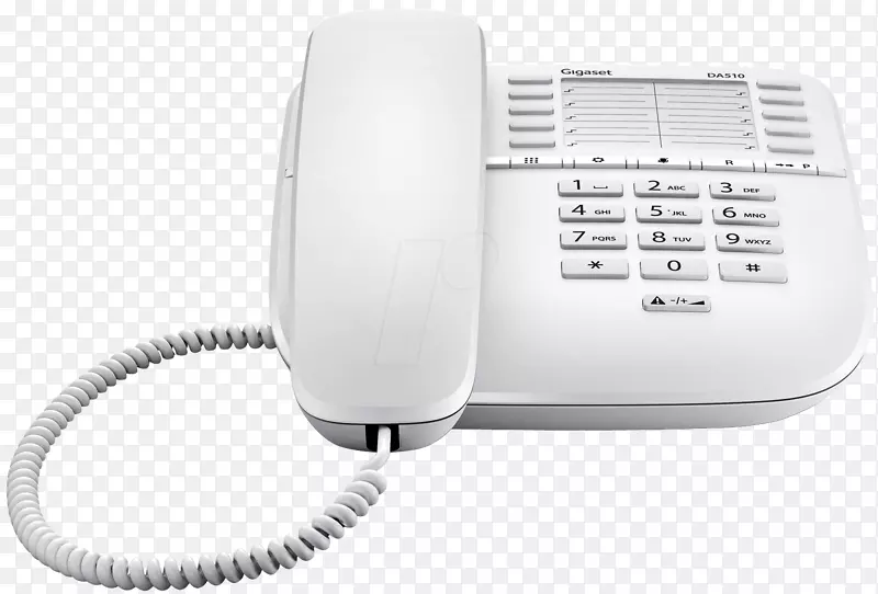 电缆模拟Gigaset da 510无显示电话Gigaset电话da 410黑色家庭和商务电话Gigaset da 210-电话线
