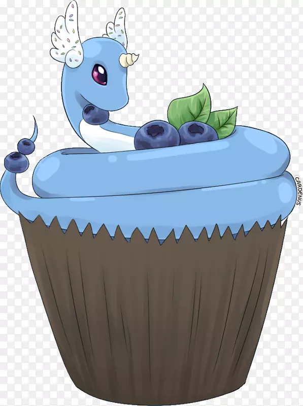 花盆陶瓷植物-蓝莓纸杯蛋糕