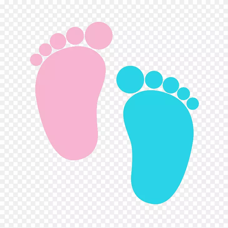 婴儿脚印剪贴画-婴儿性别揭示