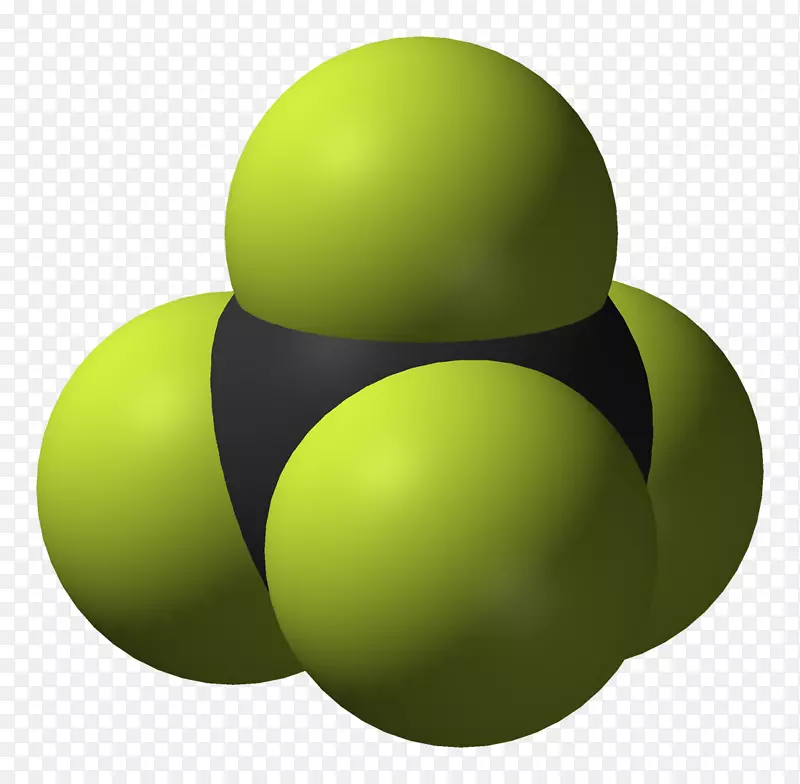 四氟甲烷空间填充模型六氟化硫化学莱顿霜效应-科学
