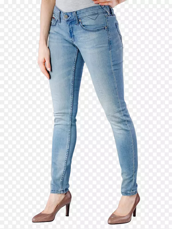 牛仔裤牛仔细身裤汤米希尔菲格低层长裤女式牛仔裤