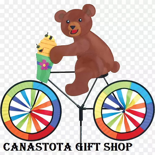 棕色熊自行车轮子自行车-摩托车熊