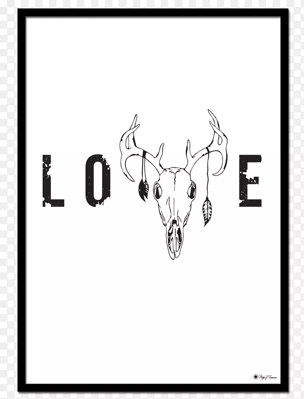 驯鹿印刷术海报印刷艺术驯鹿