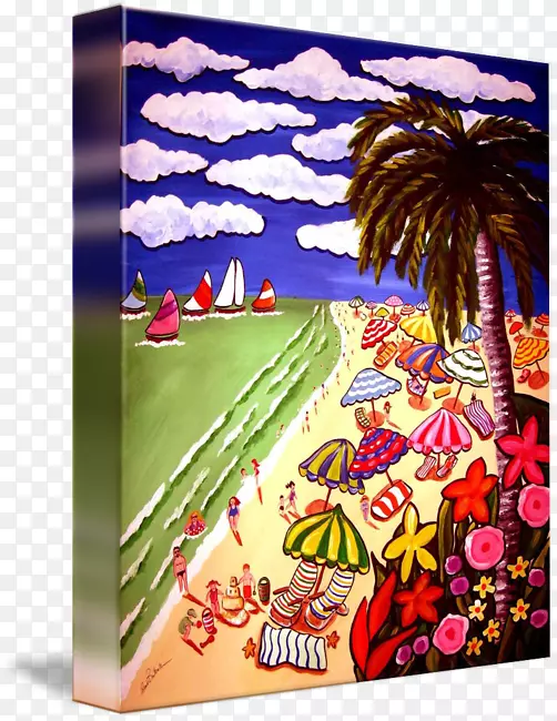 Pismo海滩，Douchegordijn广告花园窗帘-海滩热带